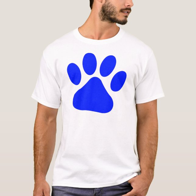 T-shirt Pawprint bleu (Devant)