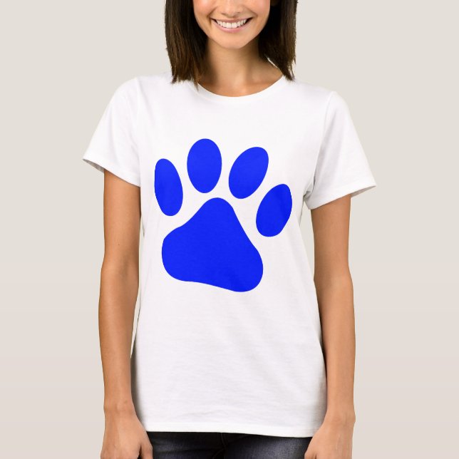 T-shirt Pawprint bleu (Devant)
