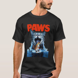 T-shirt Paws Amoureux des chats Film d'horreur Parodie T-s