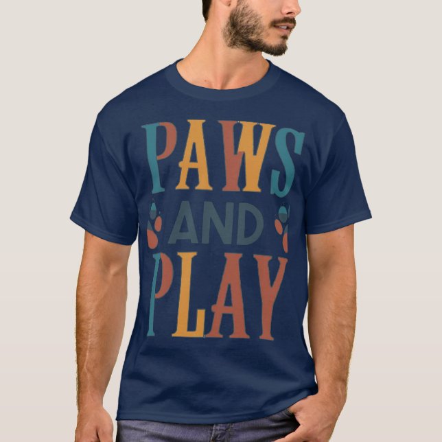 T-shirt Paws and Play. (Devant)
