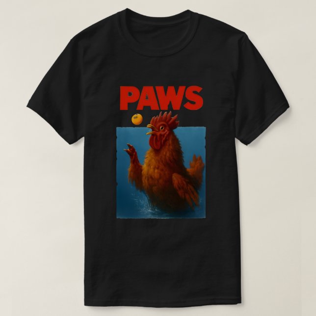 T-shirt PAWS Chicken Meme Illustration for Animal Lovers (Design devant)