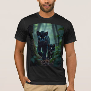 T-shirt Paws de minuit : Panther Pal de Felini