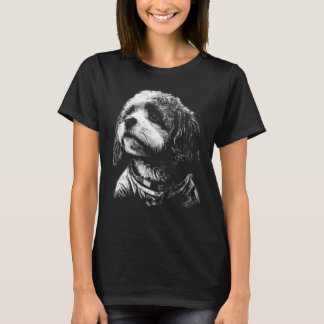 T-shirt Paws in Space Astronaut Dog Portrait