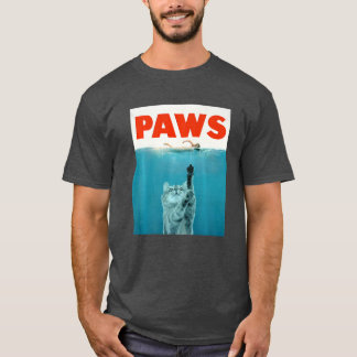 T-shirt Paws Kitten Meow Parodie Drôle Cadeaux pour les Am