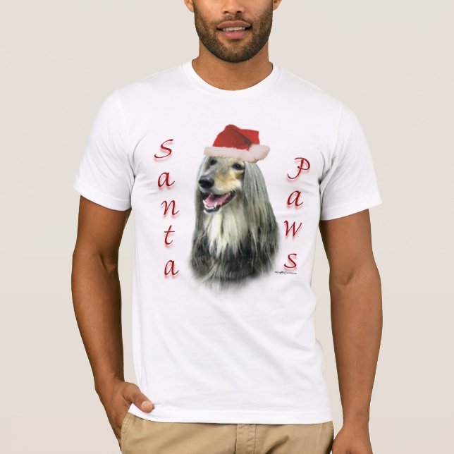T-shirt Paws Père Noël afghans (Devant)