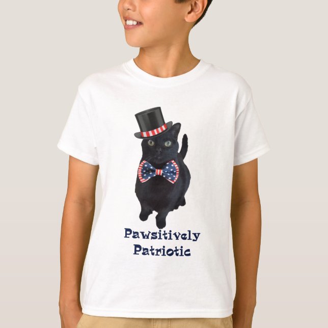T-shirt Pawsitively patriotique (Devant)