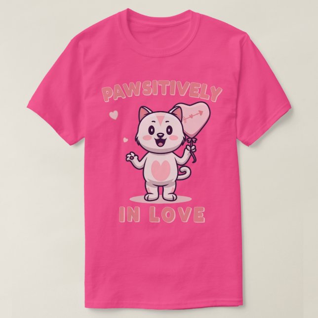 T-shirt Pawsitivement dans l'amour 1 (Design devant)