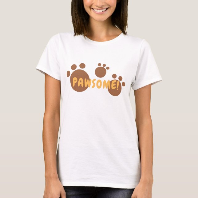 T-shirt pawsome pour femmes amoureux de les chats (Devant)