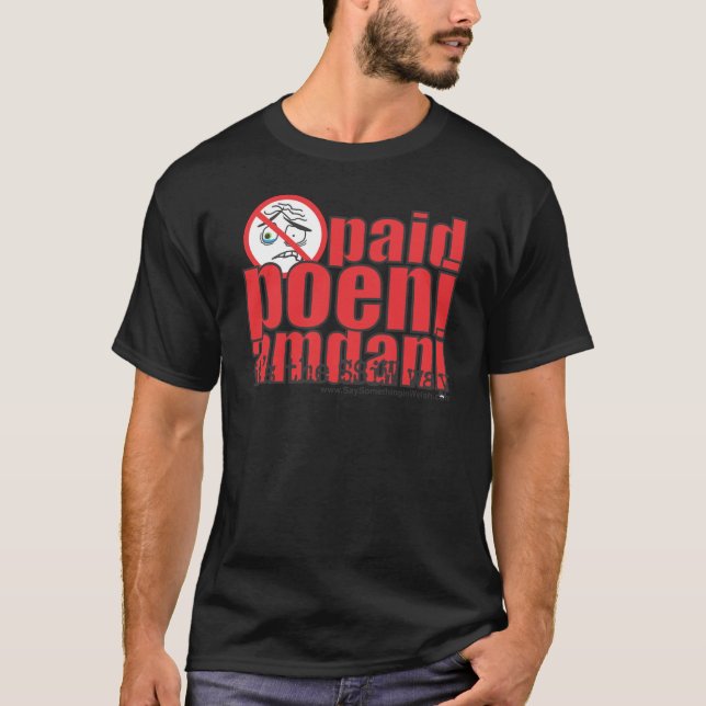 T-shirt Payé poeni amdani! (Devant)