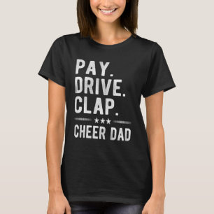 T-shirt Payer Clap de lecteur Cheer Papa Cheerleader Père 