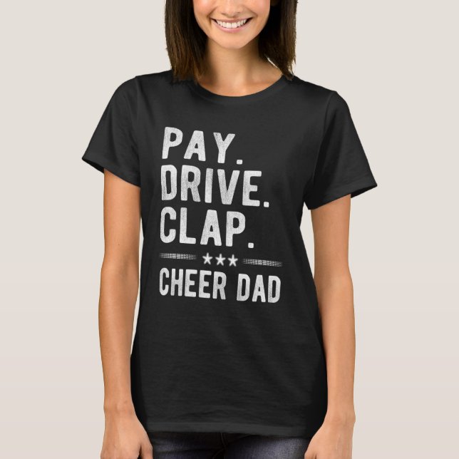 T-shirt Payer Clap de lecteur Cheer Papa Cheerleader Père  (Devant)