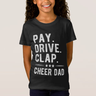 T-Shirt Payer Clap de lecteur Cheer Papa Cheerleader Père