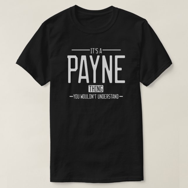 T-shirt Payne drôle nom de famille drôle (Design devant)