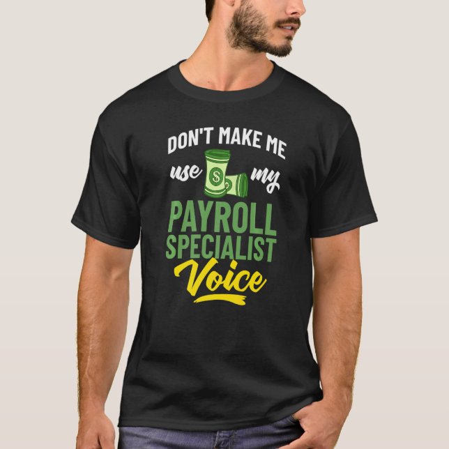 T-shirt Payroll Manager Specialist Calculator Employee Acc (Devant)