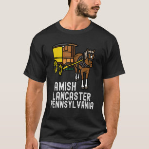 T-shirt Pays amish Pennsylvanie Cheval et Carrosse 2