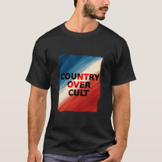 T-shirt Pays avant culte – Rayures patriotiques
