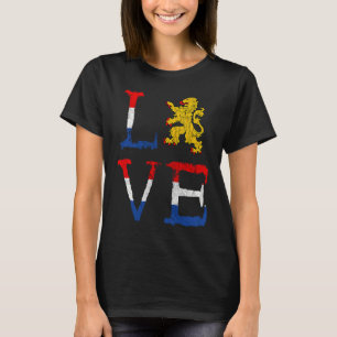 T-shirt Pays-Bas Amour Hollande Amour Oranje Lion Crest Ne