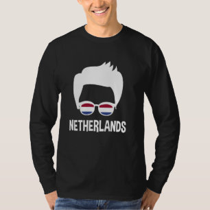 T-shirt Pays-Bas Boy Dutch Drapeau Lunettes de soleil Holl
