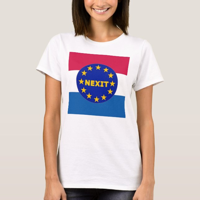 T-Shirt Pays-Bas Drapeau UE Sortie (Devant)