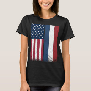 T-shirt Pays-Bas drapeaux américains hollandais Fiers État