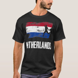 T-shirt Pays-Bas Flag Jersey Dutch Soccer Team Néerlandais