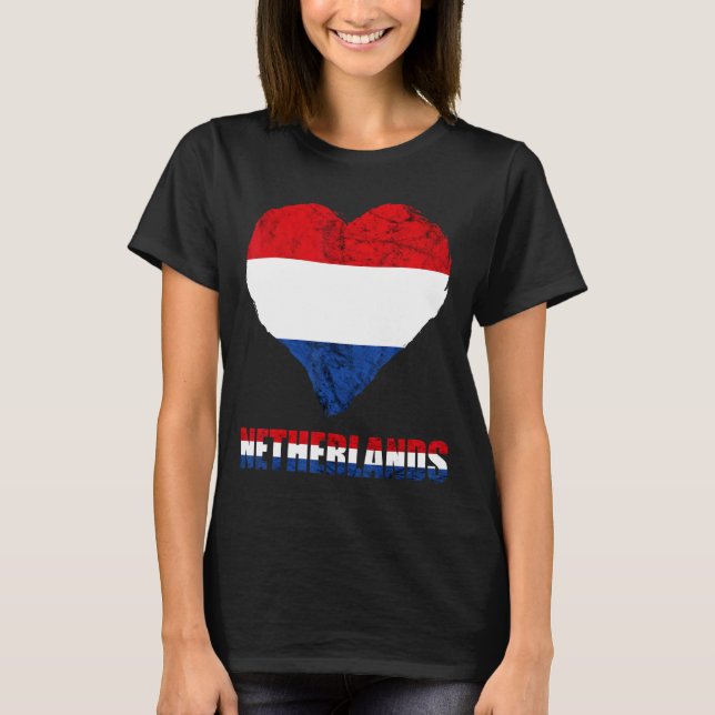 T-shirt Pays-Bas Heart Dutch Pride Pays-Bas Flag Hol (Devant)
