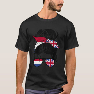 T-shirt Pays-Bas Roots Demi-British Demi-Dutch Heritage