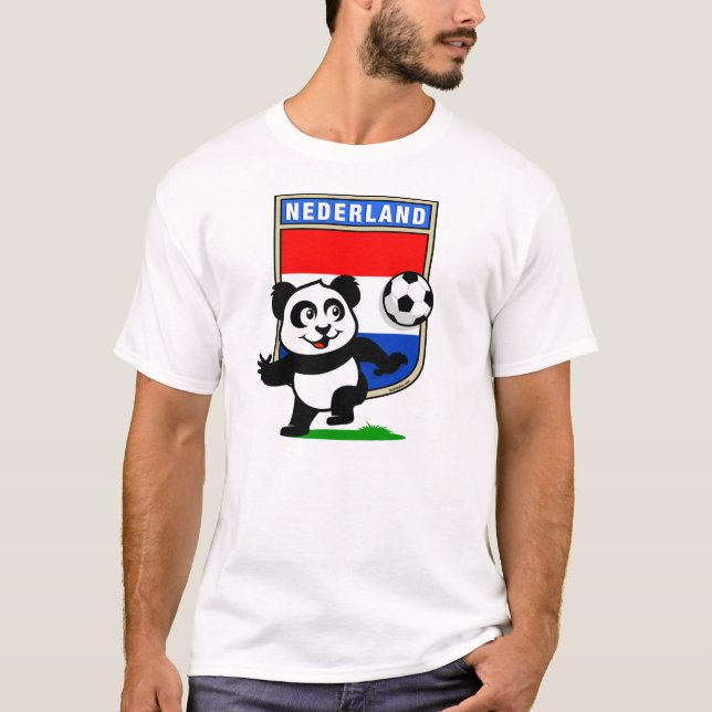 T-shirt Pays-Bas Soccer Panda (chemises légères) (Devant)