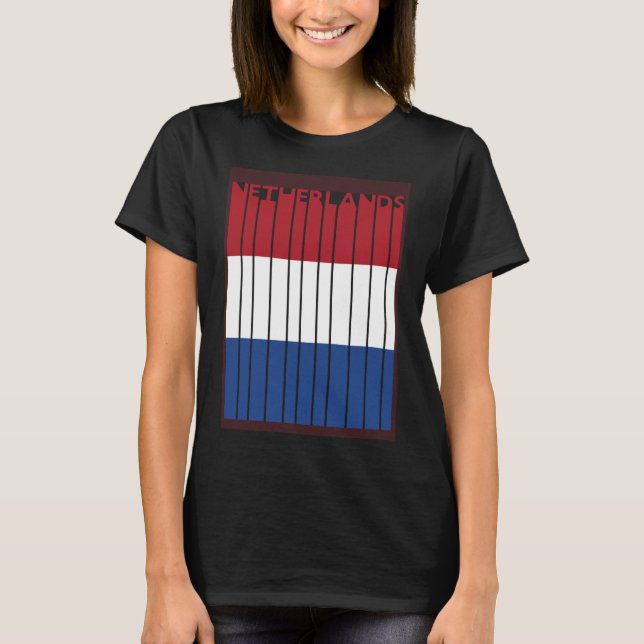 T-shirt Pays-Bas Vintage Hollandais Drapeau Vacances (Devant)