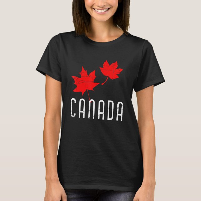 T-shirt Pays Canada Feuille d'érable Canada 1 (Devant)