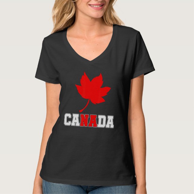 T-shirt Pays Canadian Maple Leaf Canada (Devant)