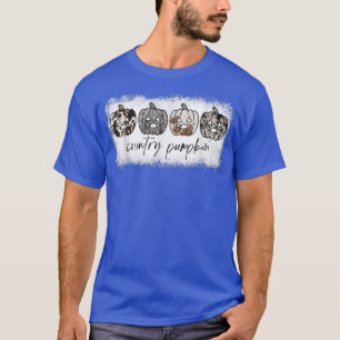 T-shirt Pays Citrouille Leopard Automne Automne Halloween