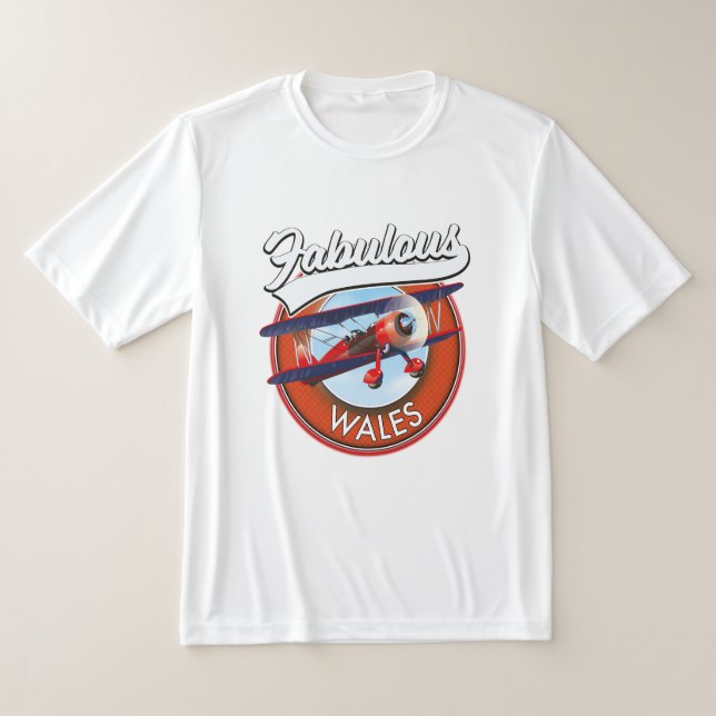T-shirt Pays de Galles fabuleux patch de voyage de style r (Poser)