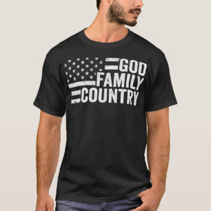 T-shirt Pays de la famille de Dieu - Patriotique Christian