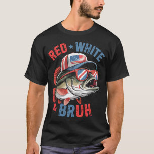 T-shirt Pays de Redfish Tambour Rouge Eau Salée Pêche en B