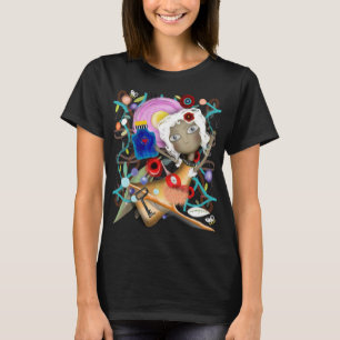 T-shirt Pays des marionnettes feuilles flacon clé botaniqu