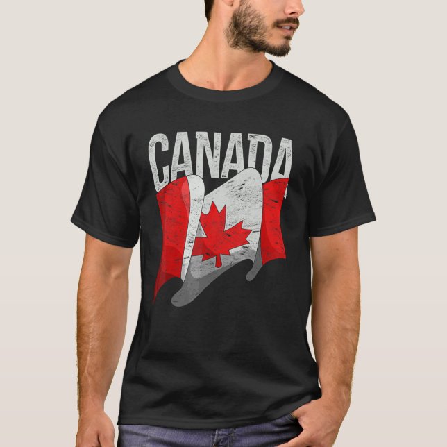 T-shirt Pays Drapeau canadien Feuille d'érable Canada (Devant)