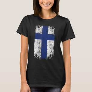 T-shirt Pays Drapeau Souvenir Grunge Drapeau Finlande