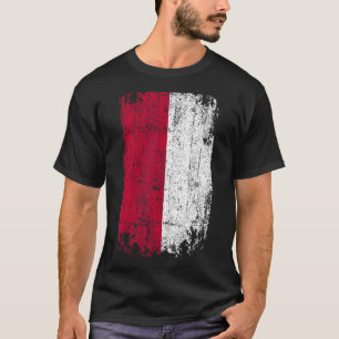 T-shirt Pays Drapeau Souvenir Grunge Drapeau Indonésie