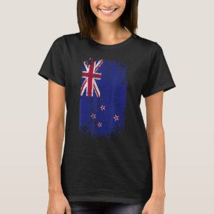 T-shirt Pays Drapeau Souvenir Grunge Drapeau Nouvelle-Zéla