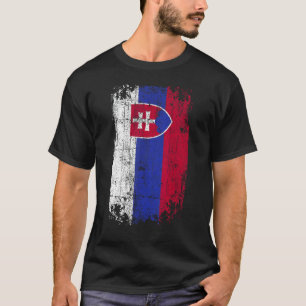 T-shirt Pays Drapeau Souvenir Grunge Drapeau Slovaquie