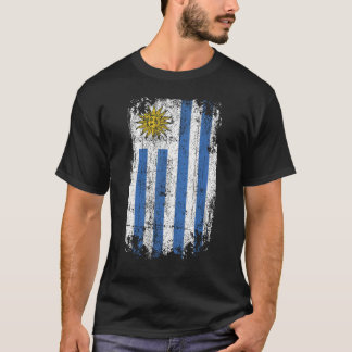 T-shirt Pays Drapeau Souvenir Grunge Drapeau Uruguay