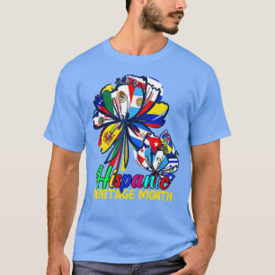 T-shirt Pays du Mois du patrimoine hispanique Drapeaux lat