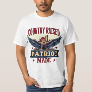 T-shirt Pays élevé Patriot Fabriqué Aigle avec la grange e