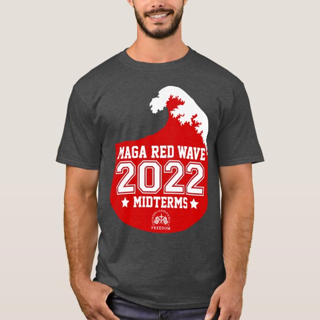 T-shirt Pays Famille de Dieu MAGA Red Wave 2022 Midterms (Devant)