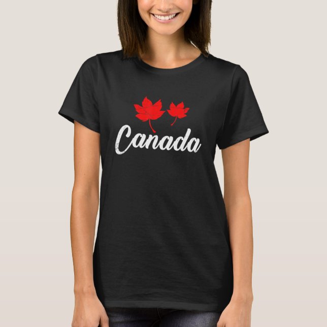 T-shirt Pays Feuille d'érable Canada (Devant)