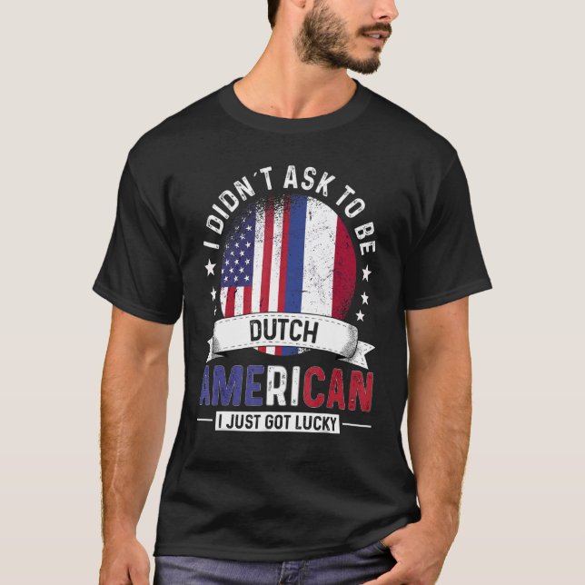 T-shirt Pays Hollandais-Américains Drapeaux Fierté Pays-Ba (Devant)