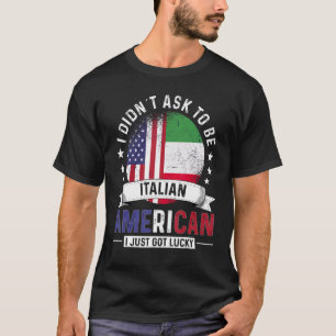 T-shirt Pays Italien Américain Drapeaux Pays Fierté Ita
