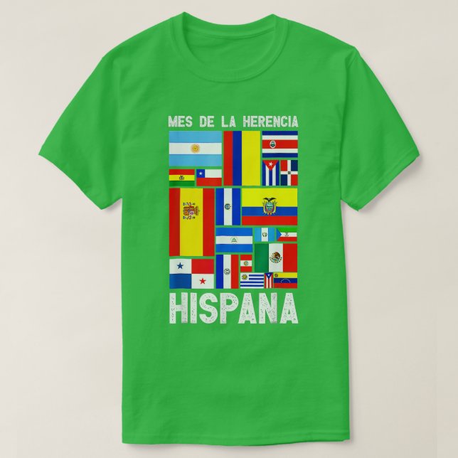 T-shirt Pays Latine Drapeau Latino Héri hispanique Nationa (Design devant)