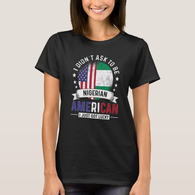 T-shirt Pays Nigérians Américains Drapeaux Fierté Nigeria  (Devant)